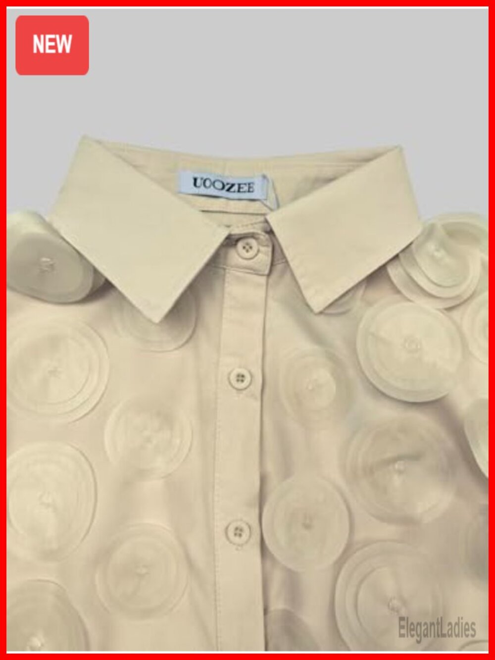 Women's Long Sleeve Button Down Blouse Sheer Polka Dot Dressy Casual Work Top - Picture 3 of 6